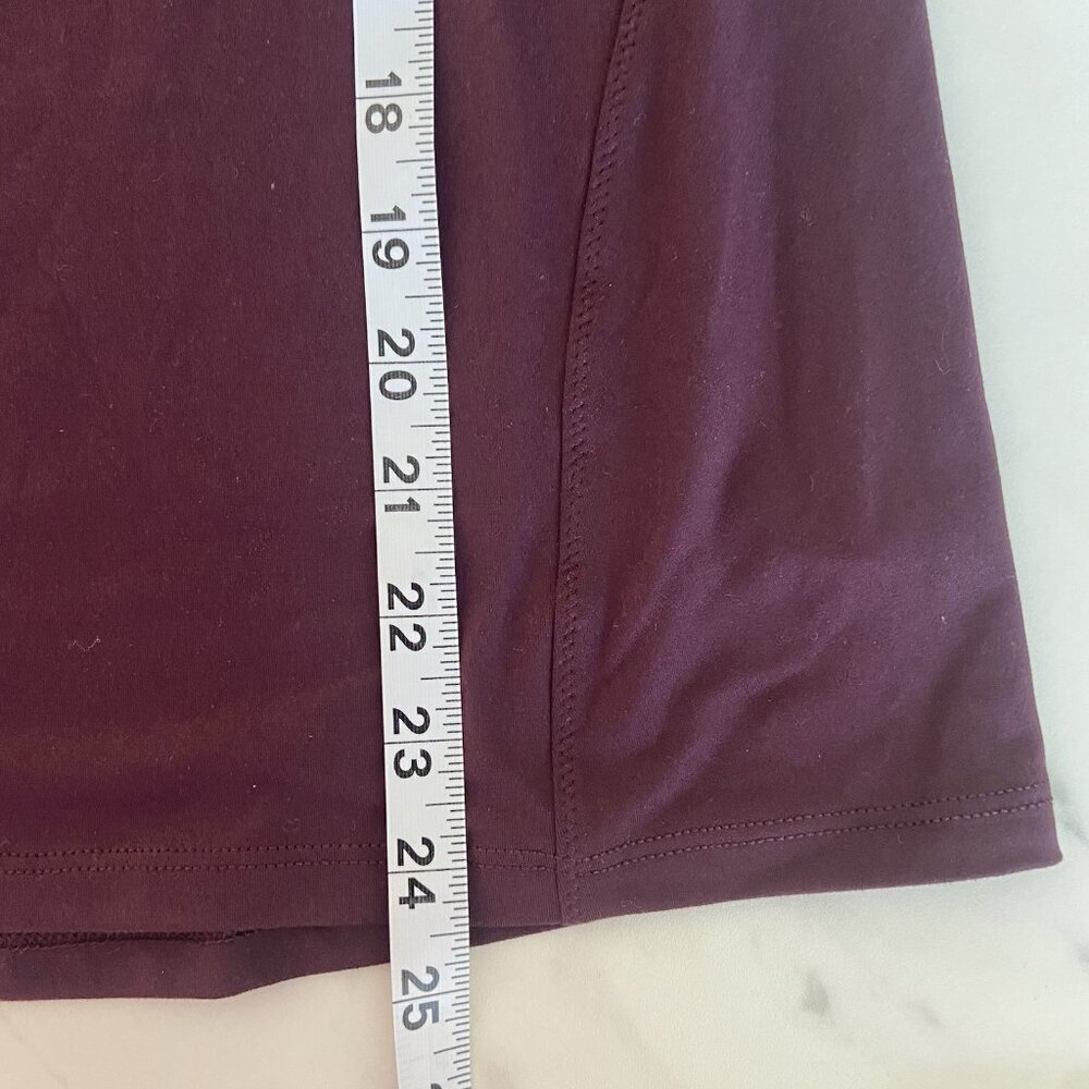 Athleta Limitless Short Sleeve Tee Burgundy Athletic Size Small Athletic Women's - Picture 8 of 8